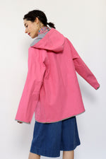 Hooded Pink Rain Jacket XS-M