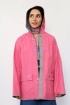 Hooded Pink Rain Jacket XS-M