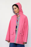 Hooded Pink Rain Jacket XS-M