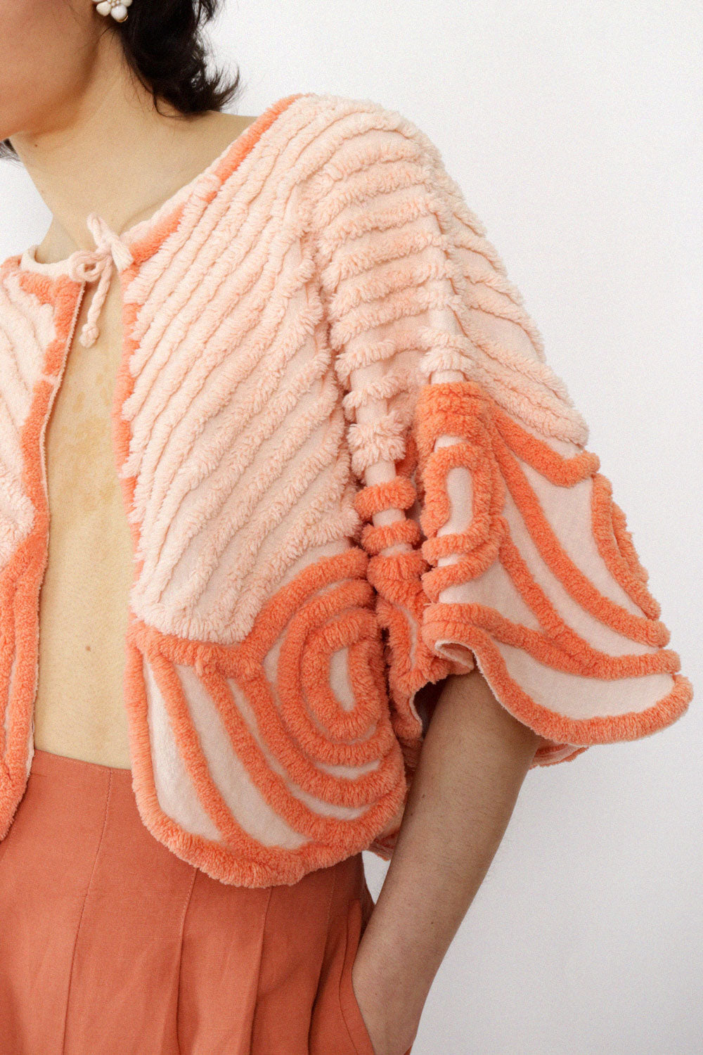 Coral Chenille Capelet S-L