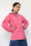 Hooded Pink Rain Jacket XS-M