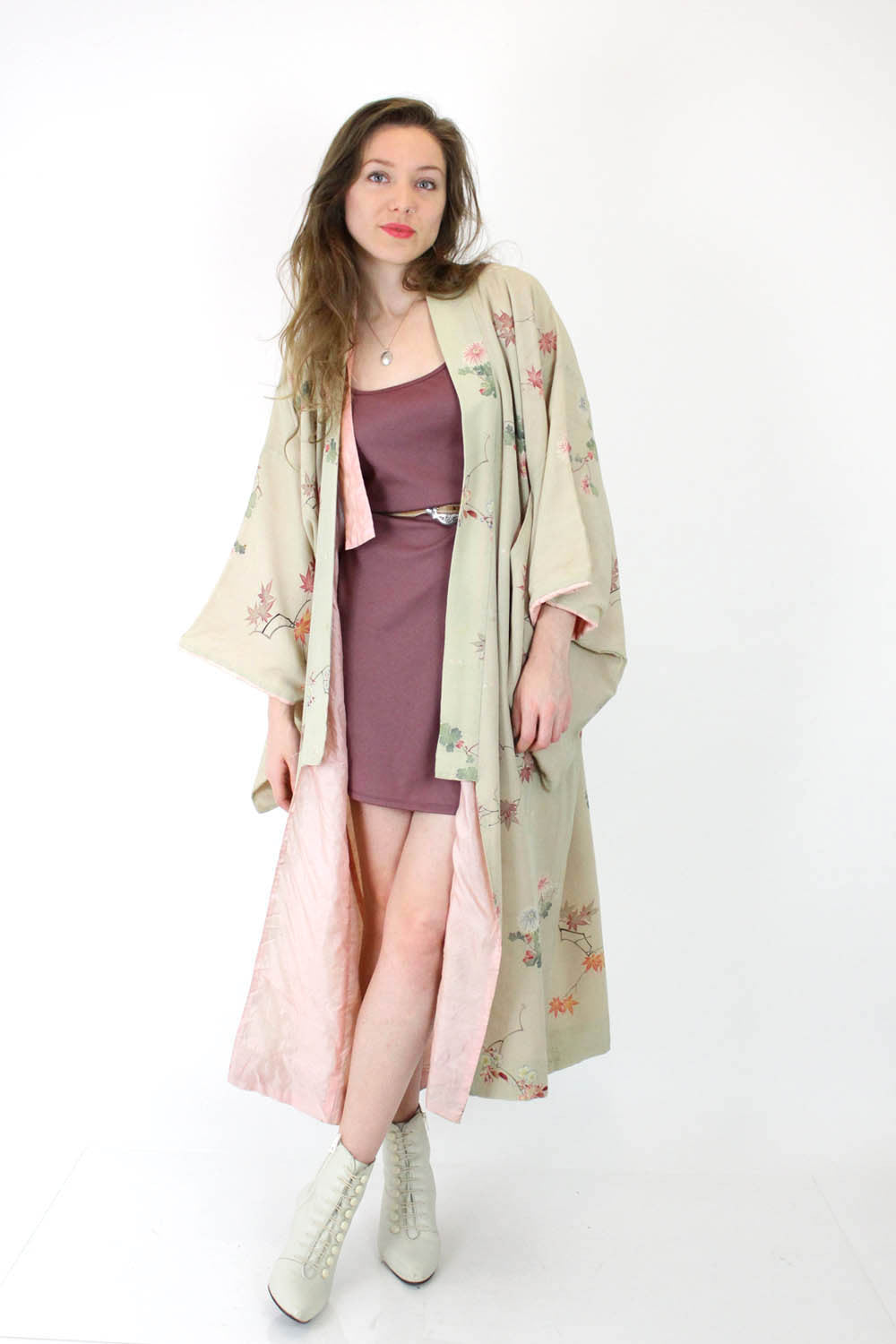 Handpainted Silk Crepe Kimono