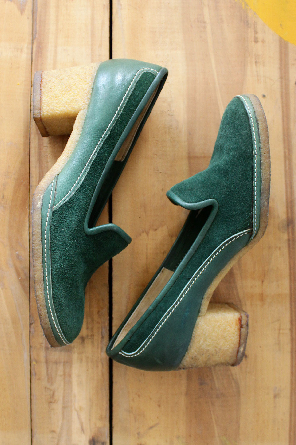 Bally Green Suede Heels 7