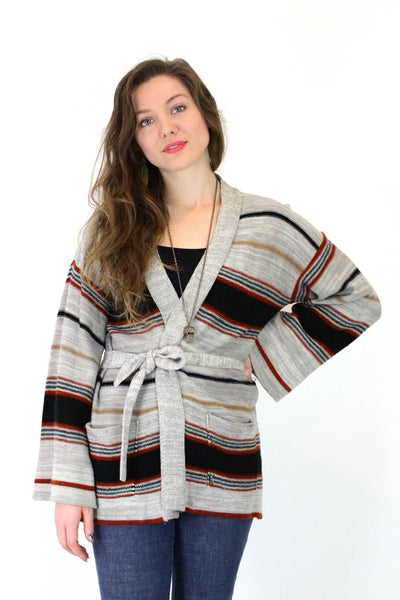 Sale / 70s Striped Blanket Cardigan – OMNIA