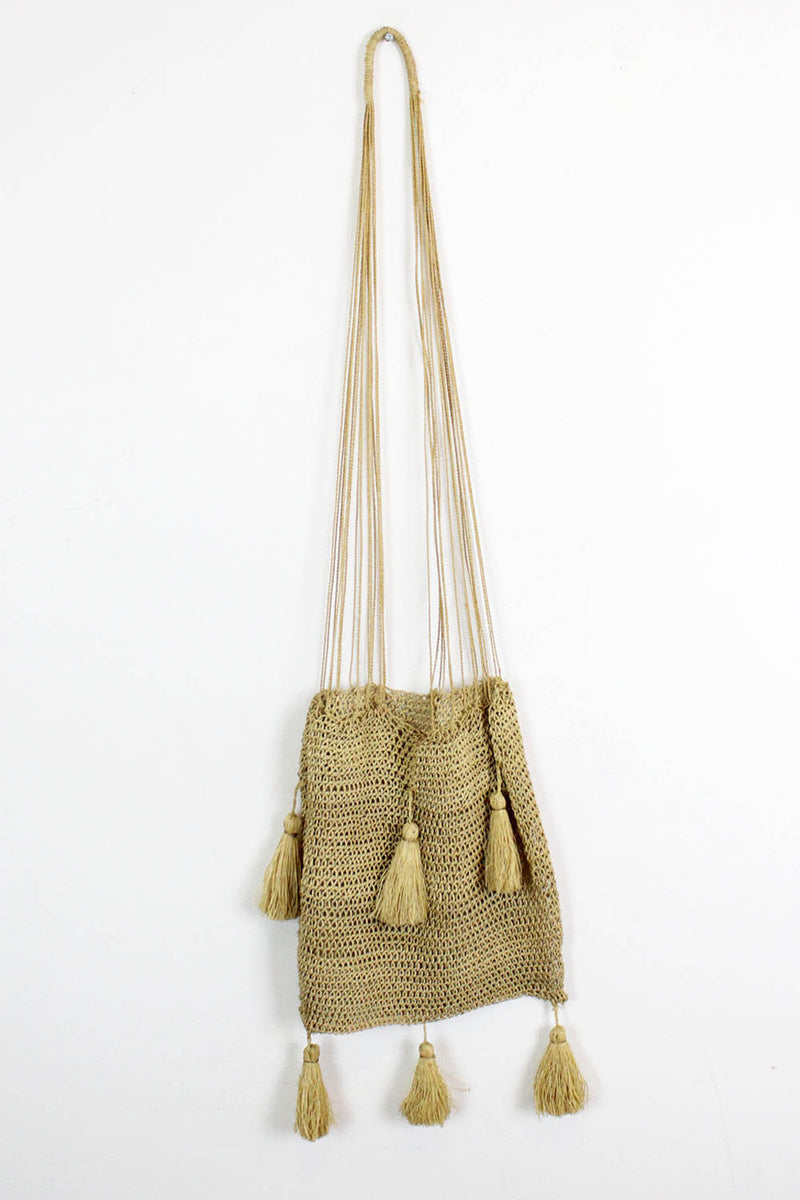 Straw Tassel Tote