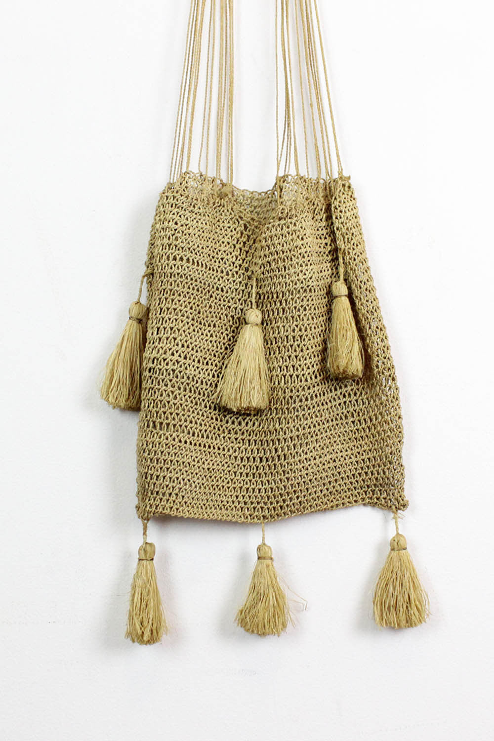 Straw Tassel Tote