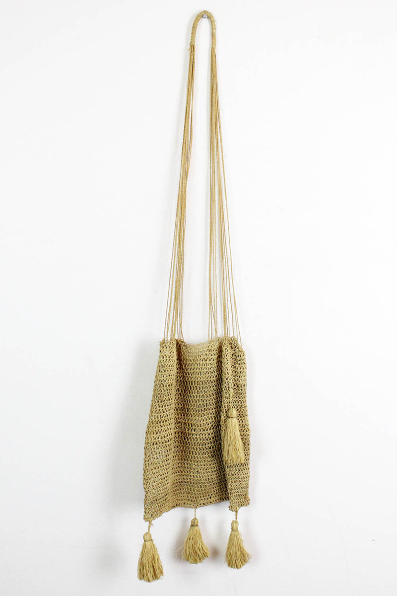 Straw Tassel Tote