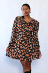 Peachy Floral Mini Dress M/L