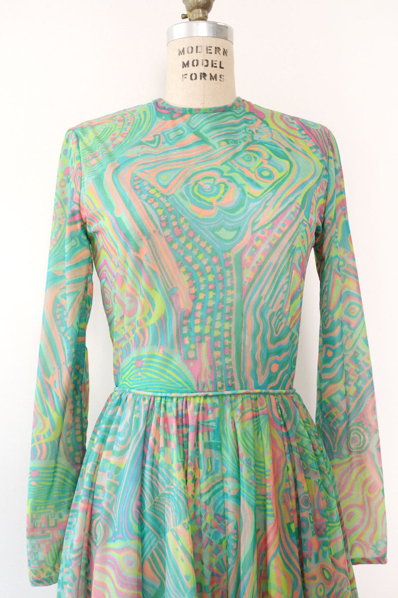 Robert-David Morton Trippy Flare Dress M