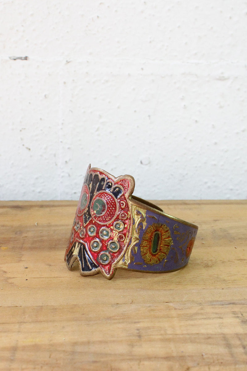 Owl Enamel Cuff