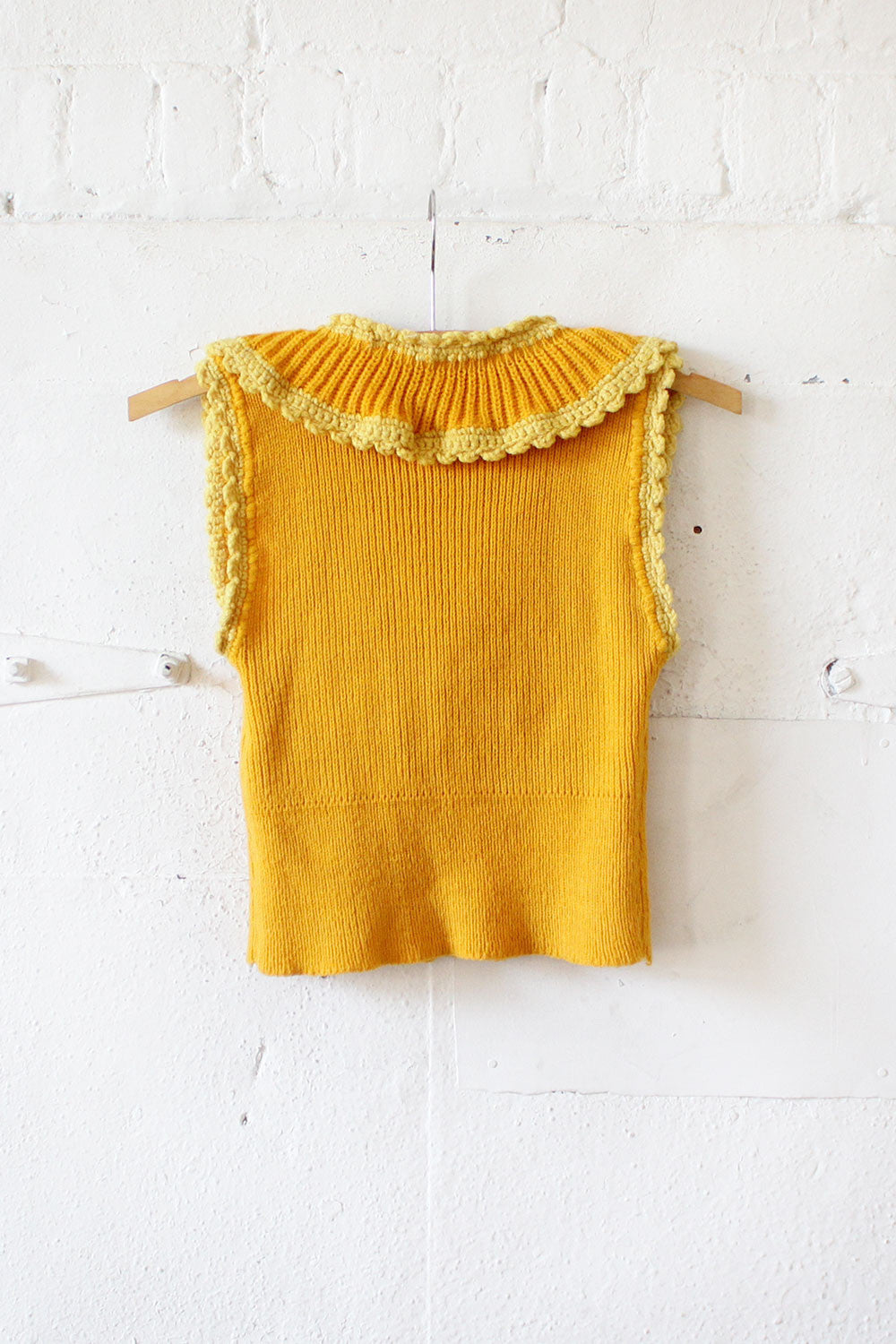 Mustard Cropped Vest XS