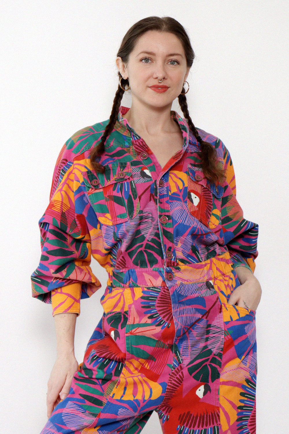 Farm Rio Macaw Jumpsuit M/L