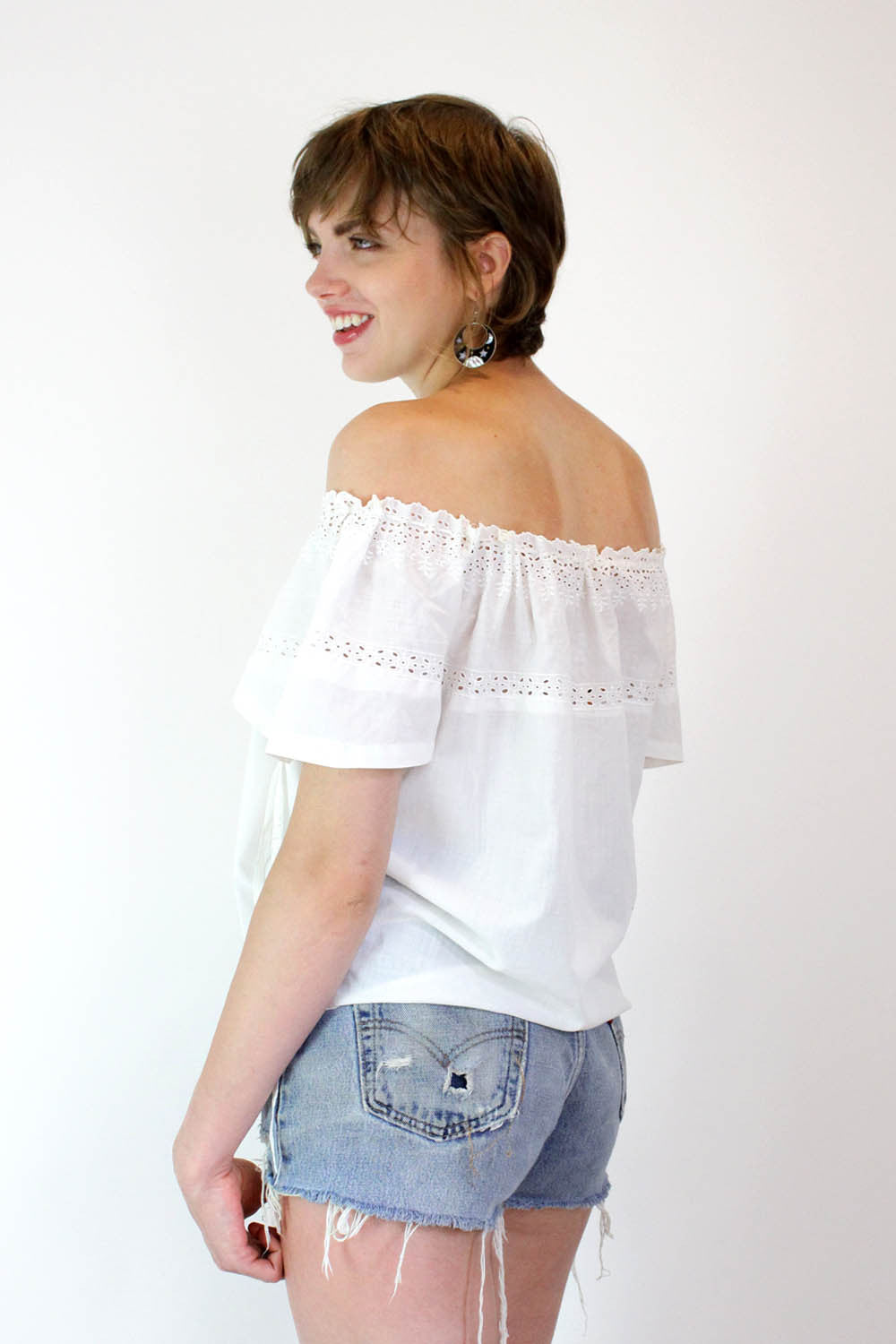 Cotton Eyelet Riviera Blouse