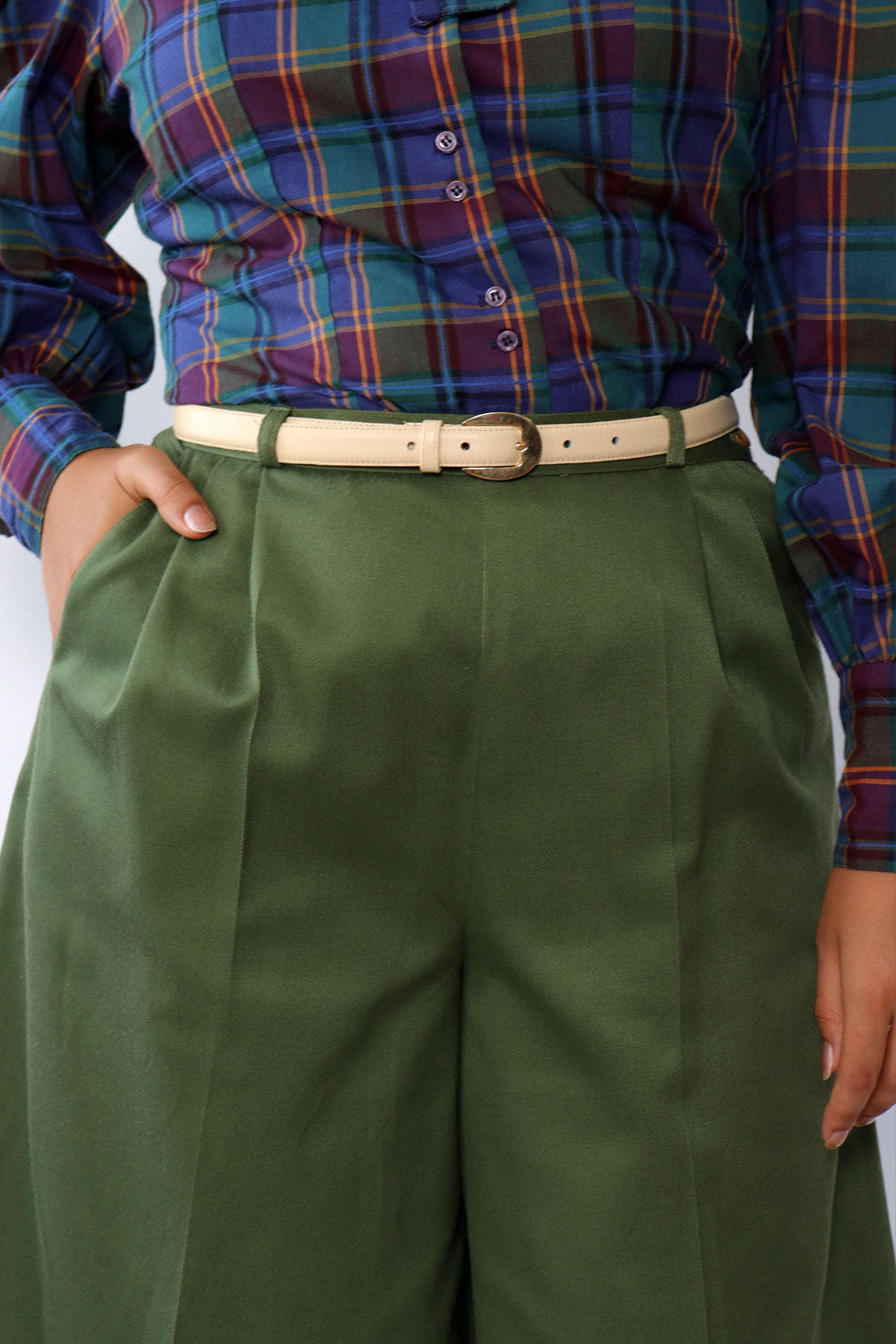 Moss Green Culottes L