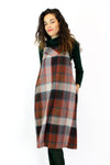 70s Plaid Tent Dress w/ Pockets