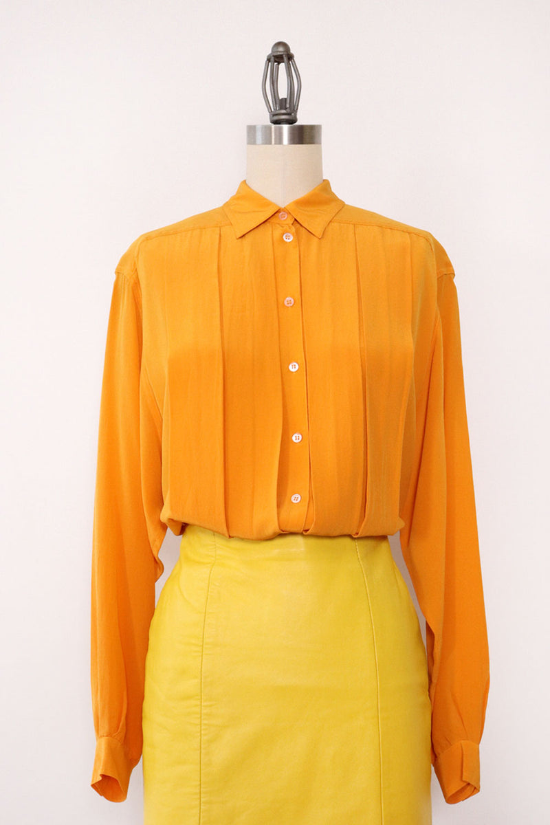 Marigold Silk Blouse S