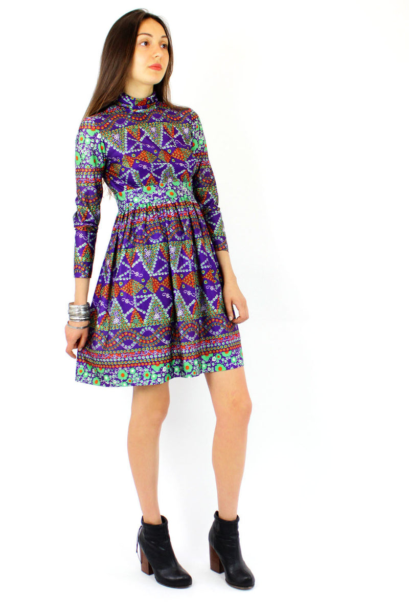 psychedelic print vintage dress