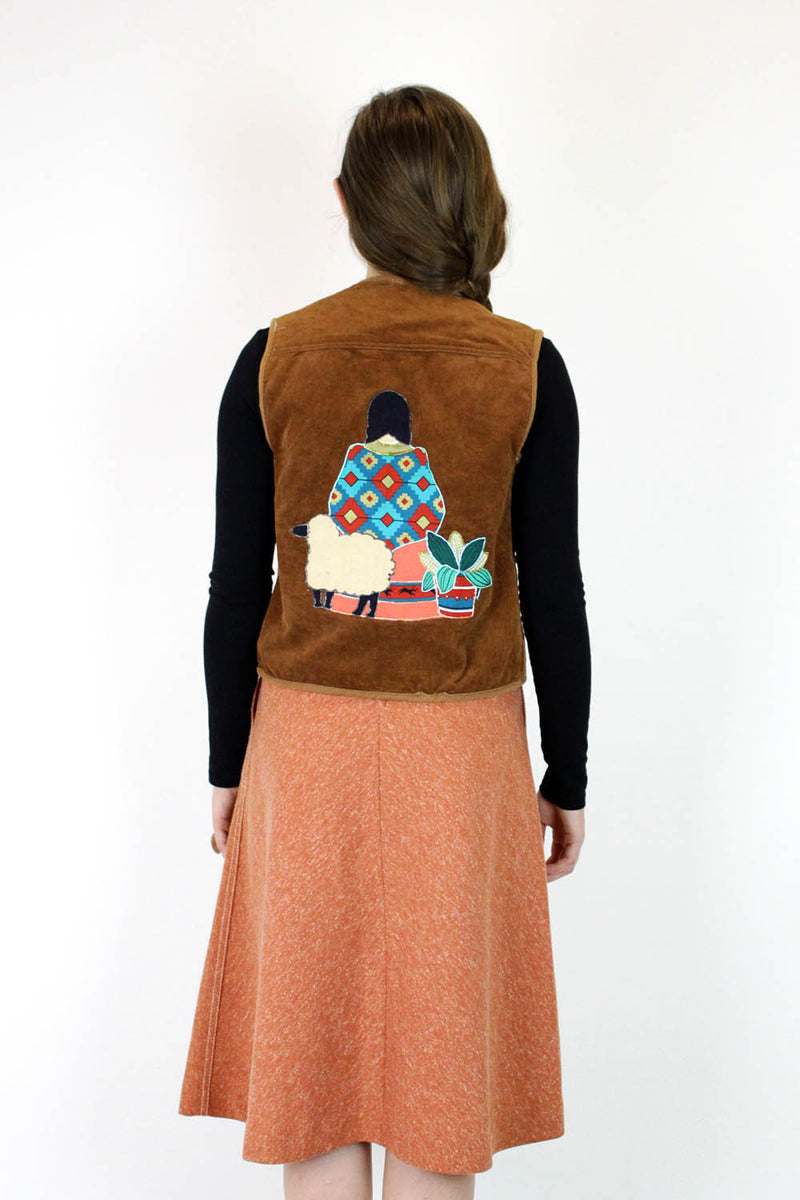 vintage applique vest