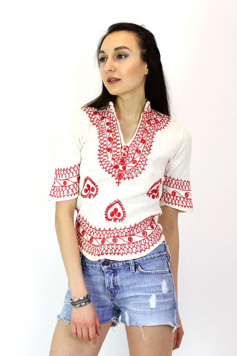 70s Grecian Folk Top XS/S