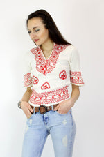 70s Grecian Folk Top XS/S