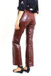 Burgundy leather jeans 2