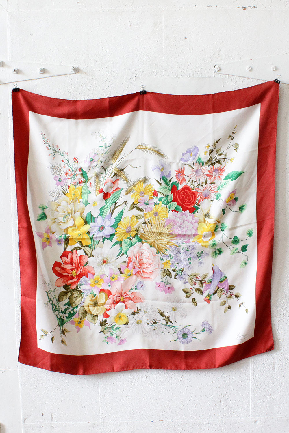 Gucci Silk Hummingbird Scarf