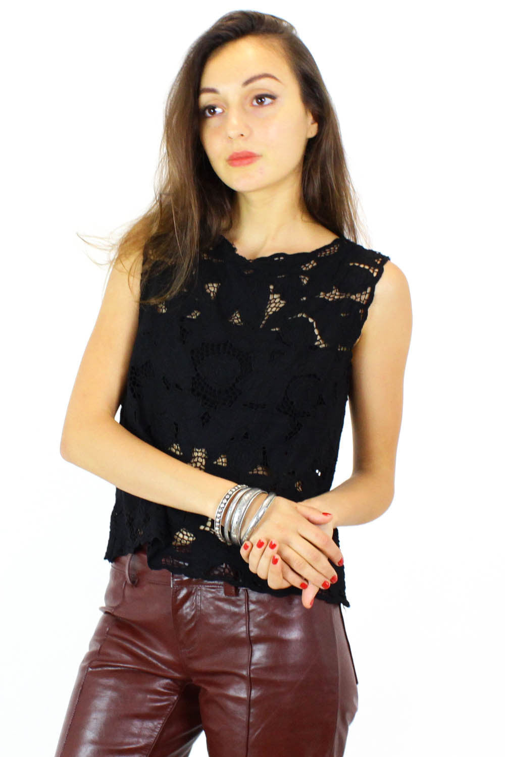 Bali at dusk lace top M/L