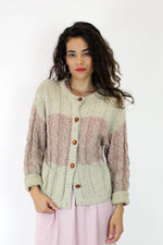 Oatmeal Nubby Cardigan M