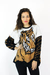 80s Lurking Tiger Slouchy Sweater