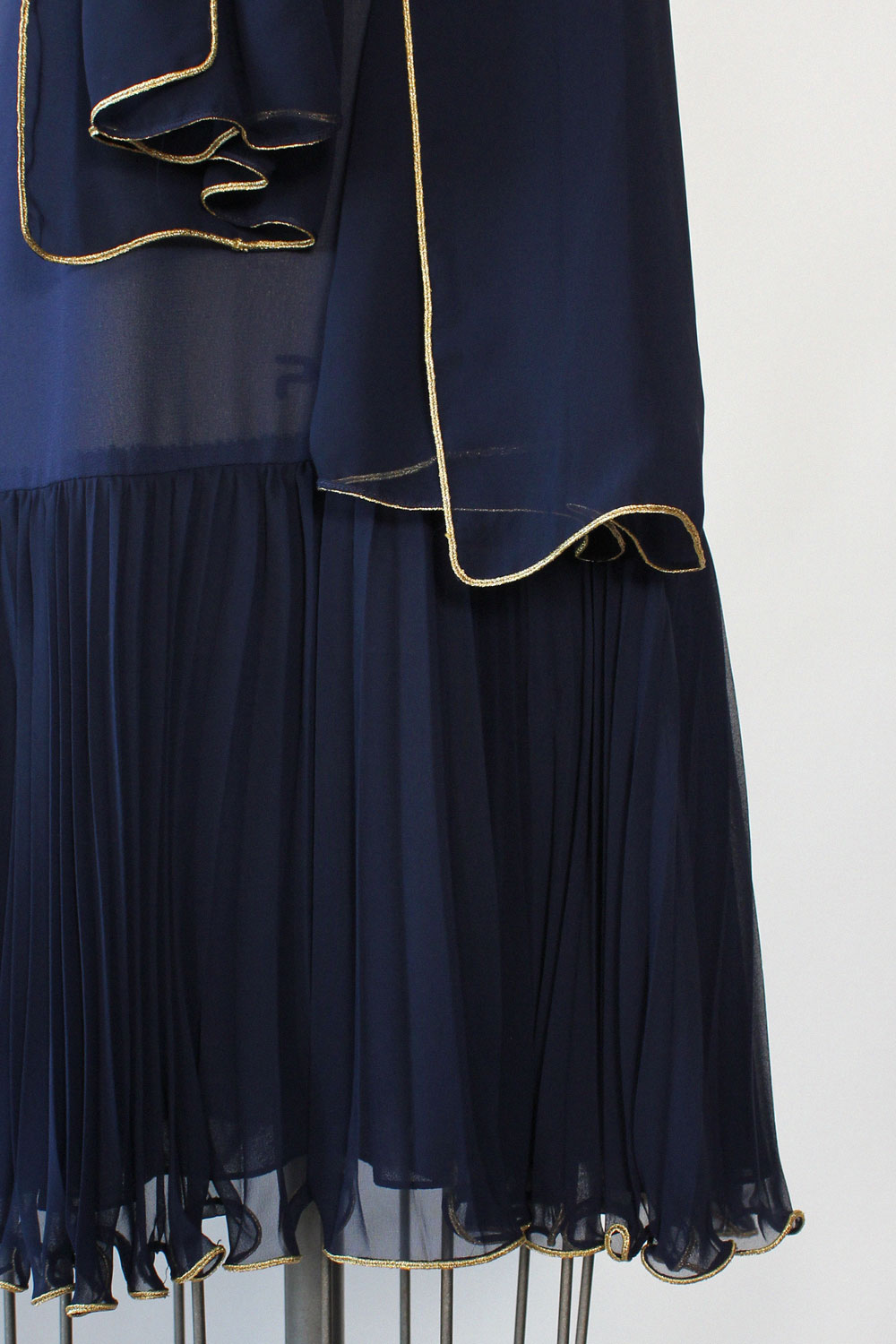 Navy Chiffon Slipdress w/ Sash S