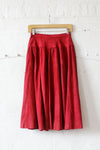 Ruby Red Suede Skirt XS