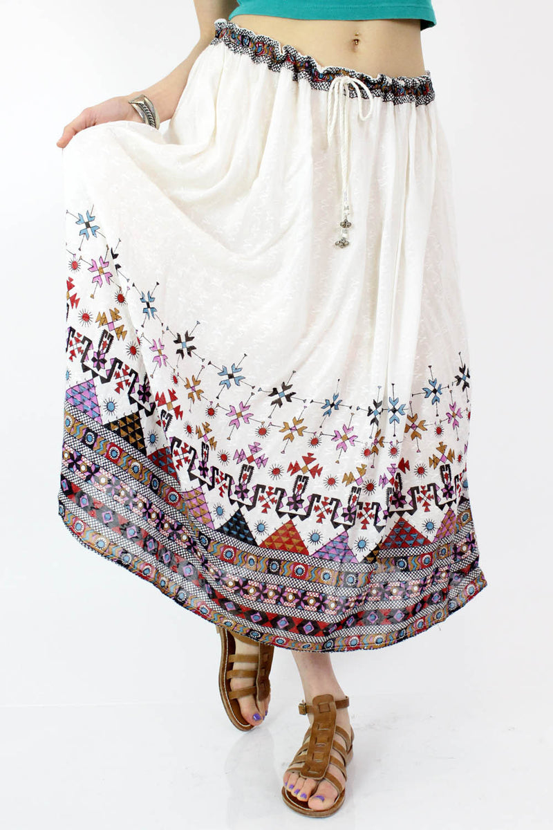 Symbology Print Gauze Skirt M