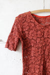 Brick Burgundy Lace Tee M/L