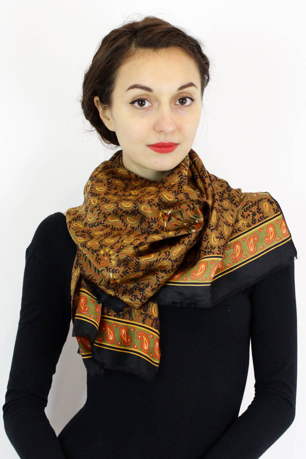 silky paisley scarf