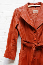 70s Foxmoor Leather Trench XS/S