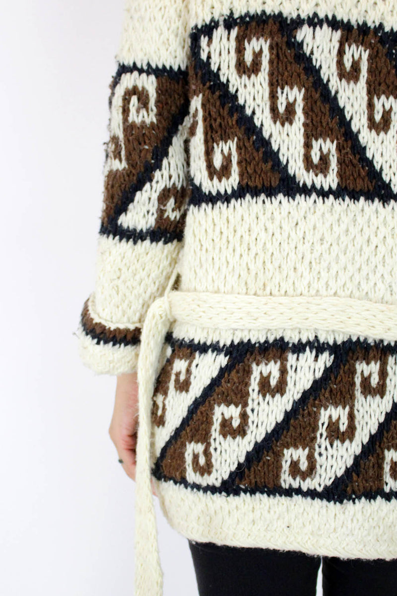 Folk Chunky Knit Cardigan