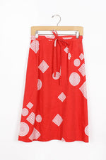 Trippy Coral Wrap Skirt