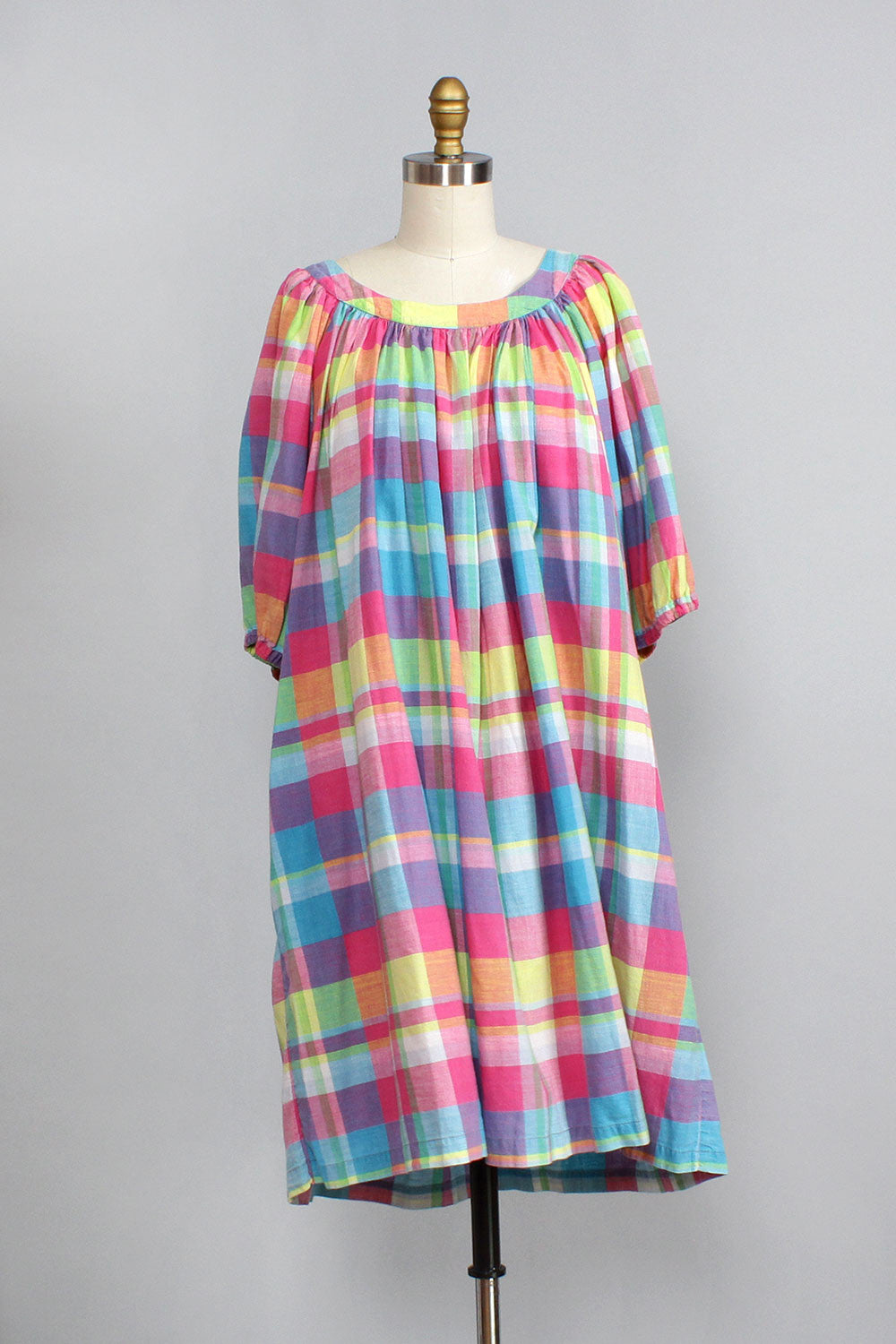 Madras Sunset Smock Dress