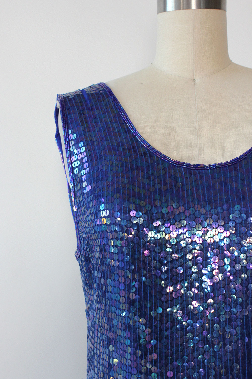 Royal Blue Silk Sequin Dress XS/S