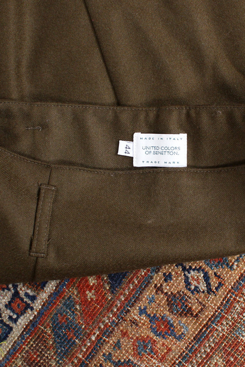 Olive Benetton Pencil Skirt M