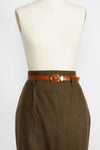 Olive Benetton Pencil Skirt M