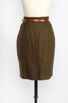 Olive Benetton Pencil Skirt M