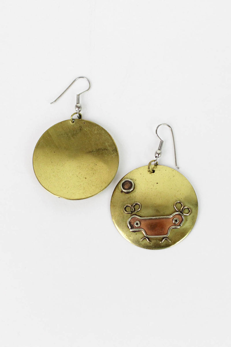 Bizarro Brass Earrings