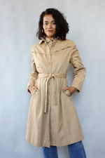 70s Peach Princess Trench Coat M