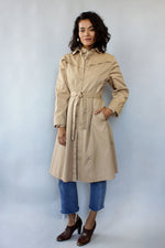 70s Peach Princess Trench Coat M