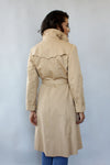 70s Peach Princess Trench Coat M