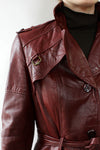 Etienne Aigner Leather Trench S/M