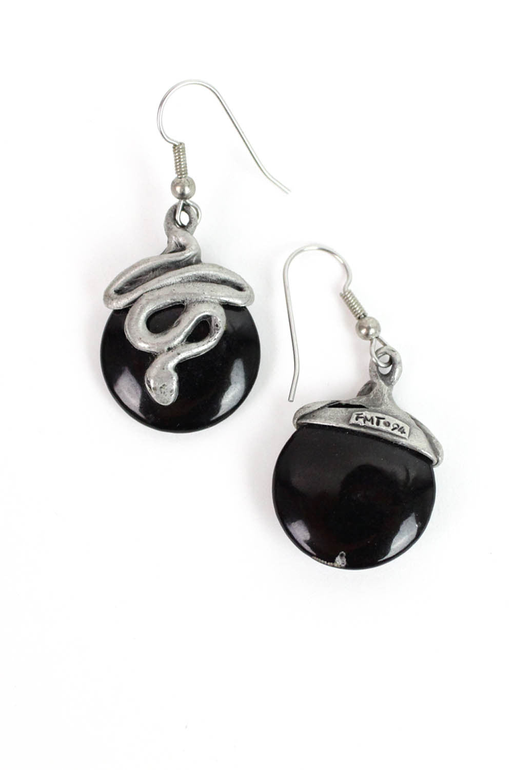 New Moon Snake Earrings