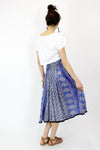 Metallic Sky Blue Gauze Indian Skirt