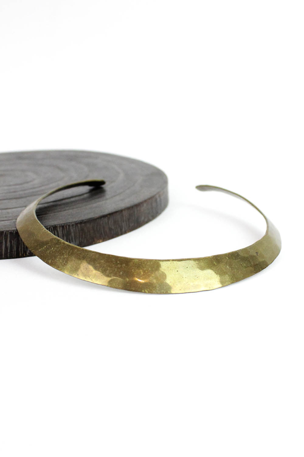 hammered brass choker